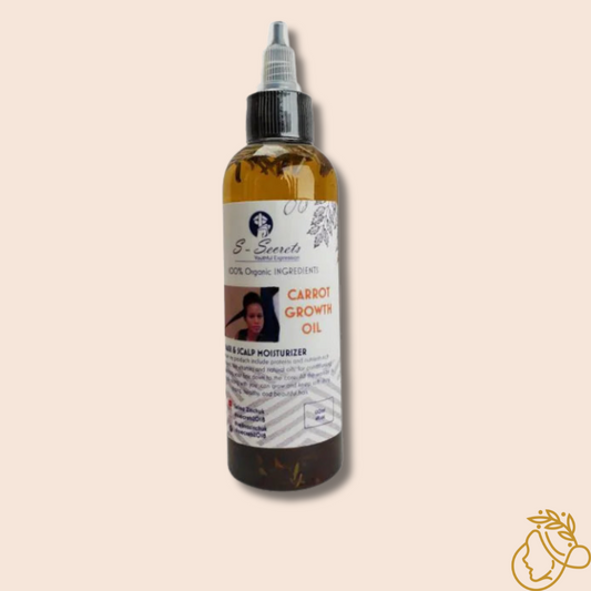 Carrot Hair Growth Oil 2oz, Herbs, Biotin, Essential oils For All Hair